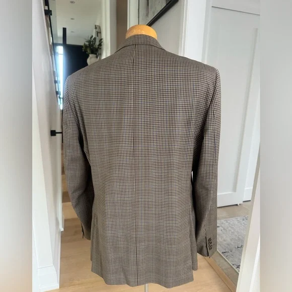 Ted Baker No Ordinary Joe Blazer 44 L Wool Check Sport Coat Blue Lining - Picture 4 of 11